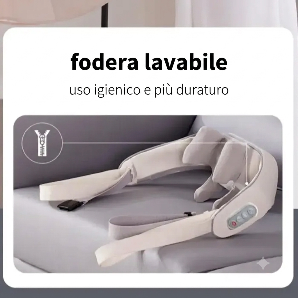 Massaggiatore Intelligente per Collo e Spalle con Calore Rilassante